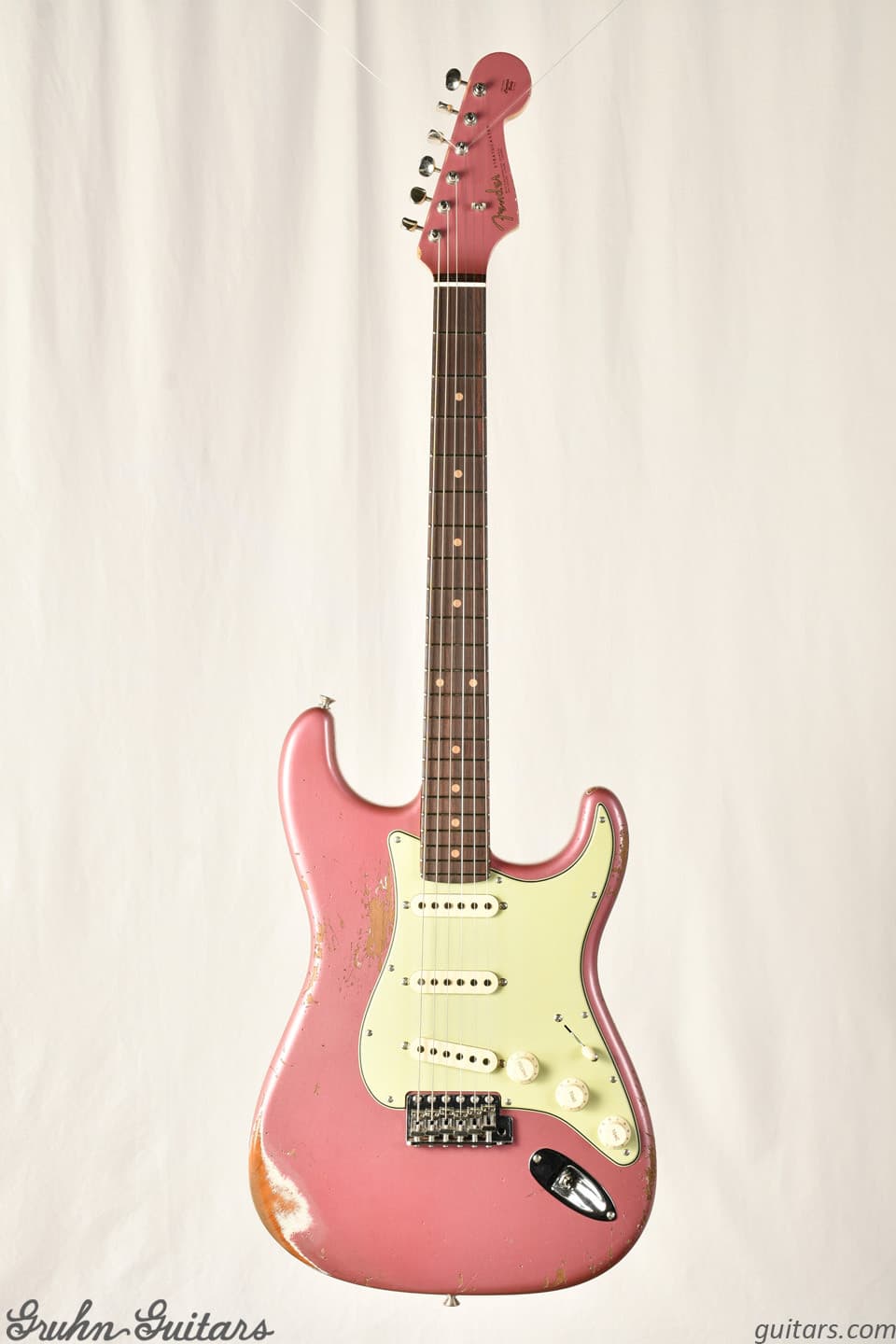 New Fender Custom Shop 1963 Stratocaster Heavy Relic - Burgundy Mist Metallic