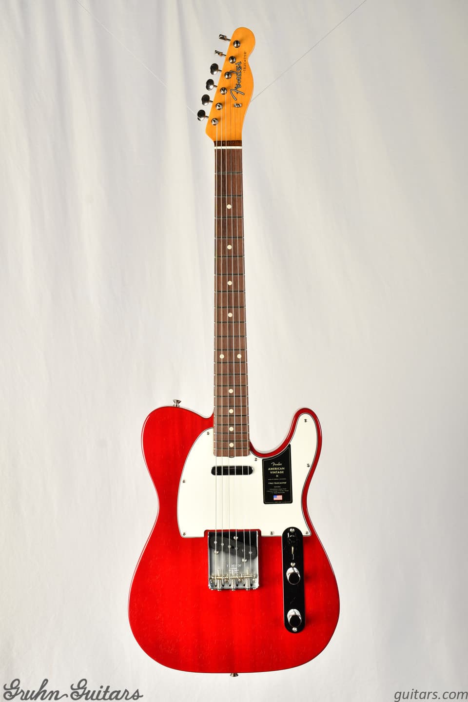 New Fender American Vintage II 1963 Telecaster Rosewood Fingerboard - Crimson Red Transparent