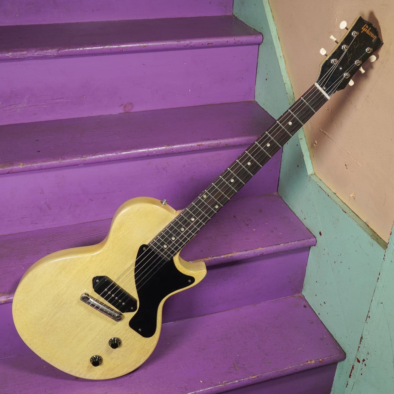 1956 Gibson Les Paul Jr TV Yellow Electric Guitar (Refin)