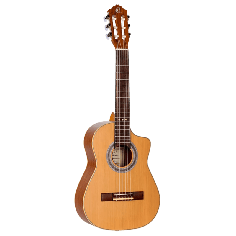 Ortega Requinto Series Pro - RQ39E - Acoustic Electric Requinto Guitar - Solid Cedar Top
