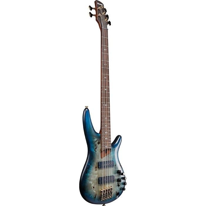 Ibanez Prestige - SR6605GFB - 5 String Electric Bass Guitar - Ghost Fleet Blue Burst