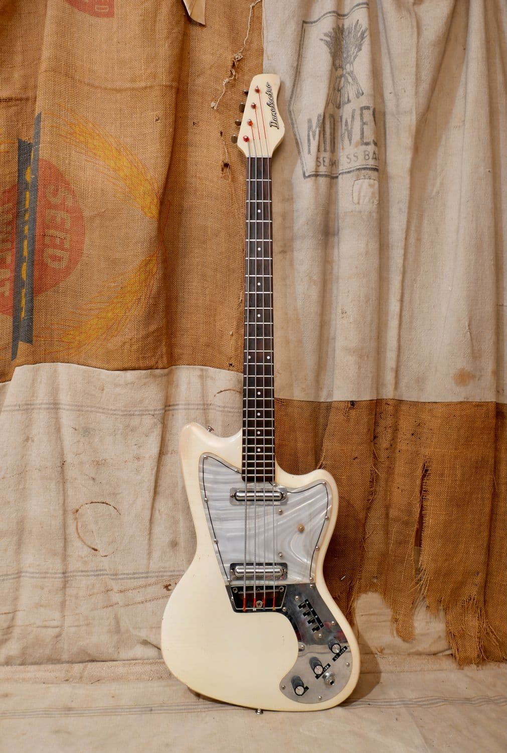 1968 Coral by Danelectro Wasp Bass White