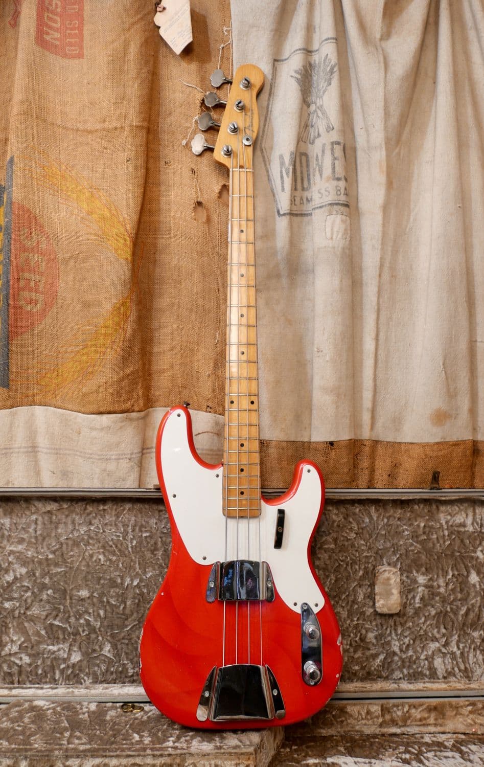 Fender 1956 Fender Precision Bass Red Sparkle Pinwheel Refin