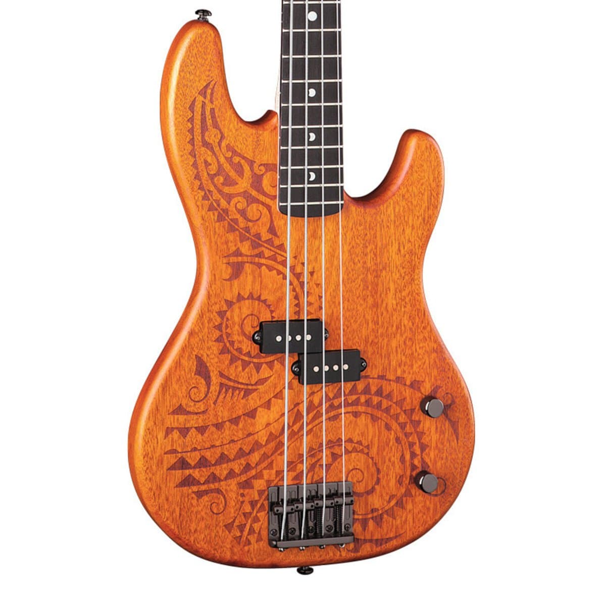 Luna Tattoo 30 Short Scale Electric Bass Guitar