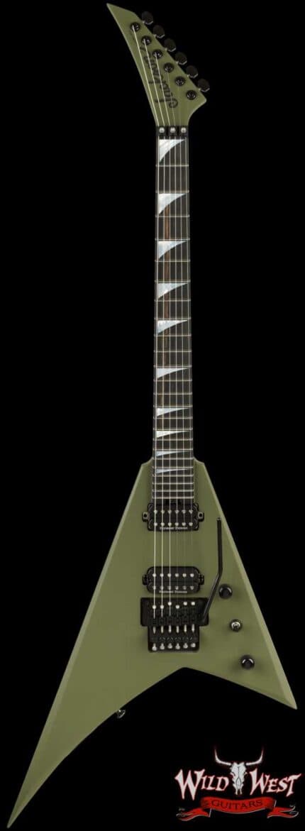 Jackson American Series Rhoads RR24 FR Floyd Rose Ebony Fingerboard Matte Army Drab 7.95 lbs
