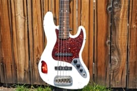 G&L USA Custom Shop JB-5 Nitro Olympic White over 3-Tone SB 5-String Electric Bass Guitar 2025
