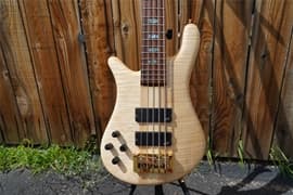 Spector USA NS-5XL  Curly/Flame Solid Wings/Oil finish  Left Handed  5-String Electric Bass Guitar