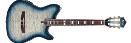 IBANEZ FRH20QMN CTL : Cosmic Blue Starburst Low Gloss 6-String Classical Electric Guitar