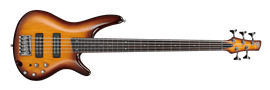 Ibanez SR375 BBT Brown Burst  Fretless 5-String Electric Bass Guitar