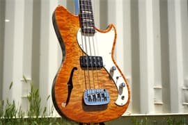 G&L USA Custom Shop Fallout Bass Semi-Hollow Honeyburst  30 Scale 4-String Electric Bass Guitar 2025