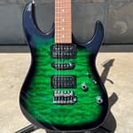 Ibanez Gio GRX70QA Transparent Emerald Green