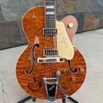 Gretsch G6120TGQM-56 LIMITED EDITION QUILT CLASSIC CHET ATKINS® HOLLOW BODY WITH BIGSBY®, ROUNDUP ORANGE STAIN LACQUER