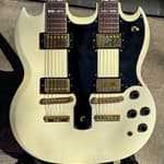 Used 1997 Gibson EDS-1275 Double Neck Guitar White with Case