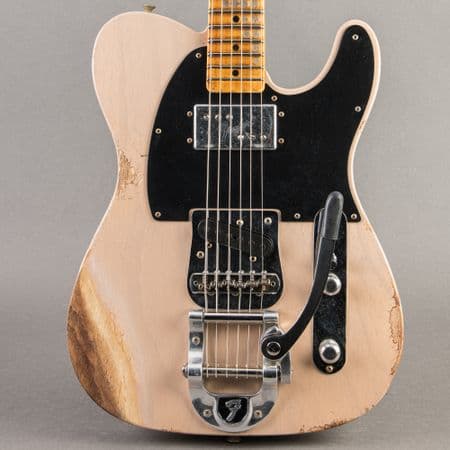 Fender Custom Shop CuNiFe Black Guard Telecaster 2026, Heavy Relic Dirty White Blonde