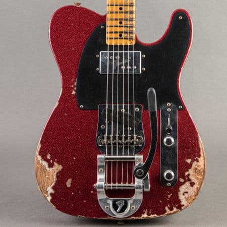 Fender Custom Shop CuNiFe Blackguard Telecaster 2026, Heavy Relic Red Sparkle