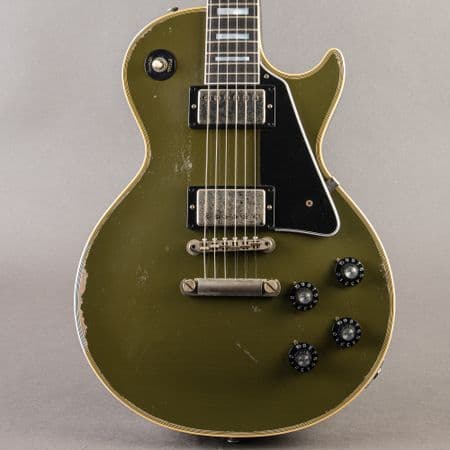 Gibson Murphy Lab '68 Les Paul Custom Heavy Aged 2026, Olive Drab/Ebony Back
