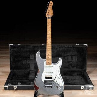 LsL Instruments LsL Instruments Saticoy 22 HSS Floyd Rose Guitar – Ice Blue Sparkle over 3TSB