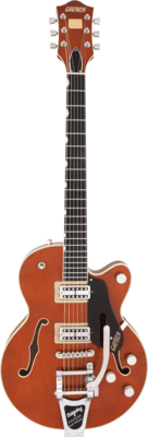 Gretsch G6659T Players Edition Broadkaster Jr. Center Block Single-Cut with String-Thru Bigsby, USA FullTron Pickups, Ebony Fingerboard, Roundup Orange