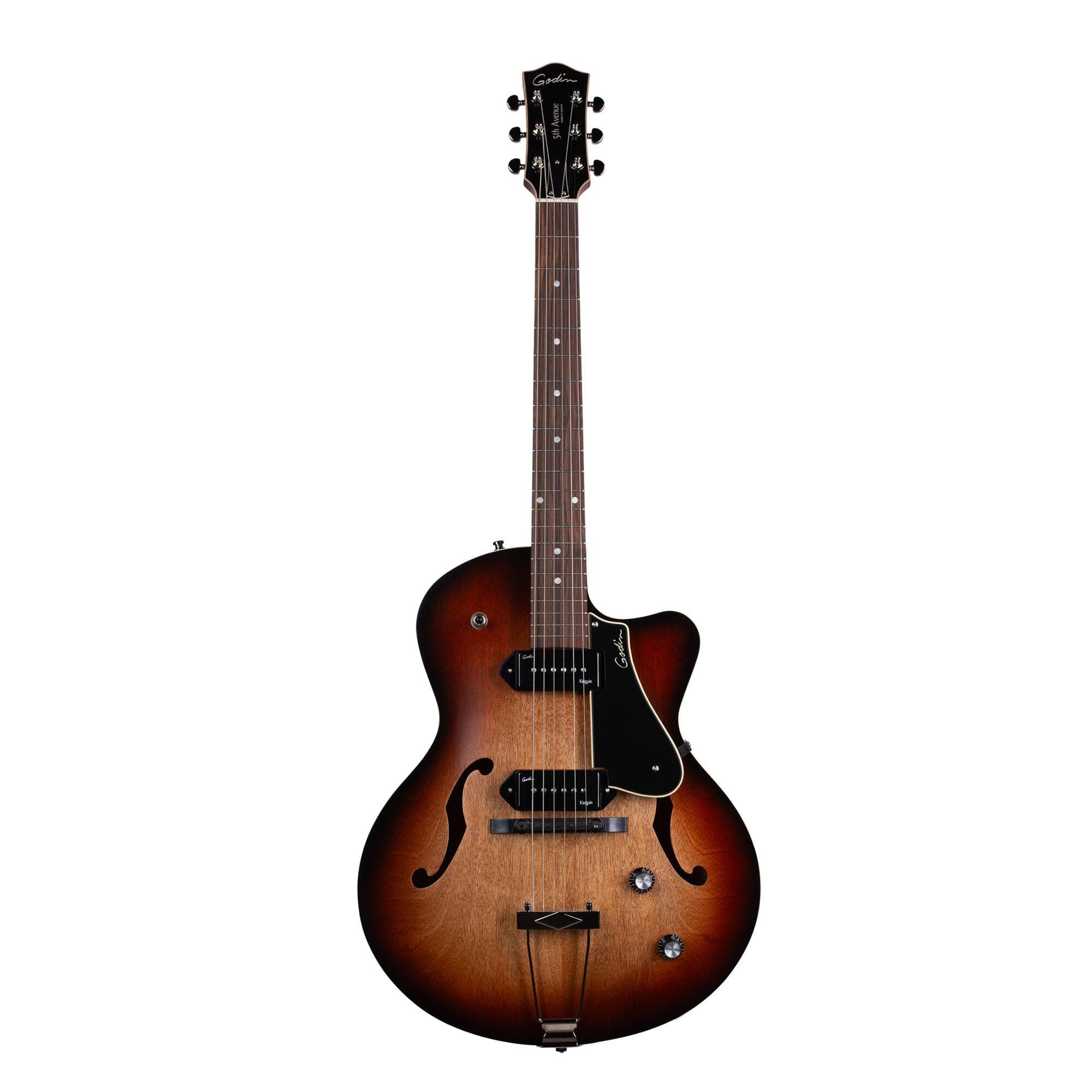 Godin 5th Avenue – Cutaway KingPin II P90, Vintage Burst