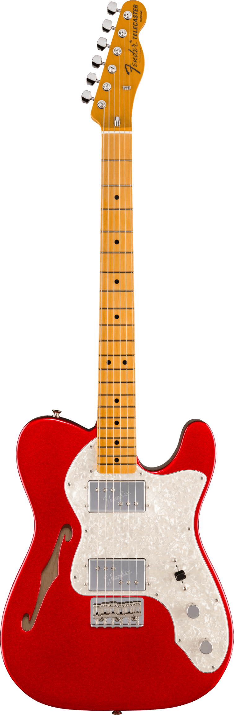 Fender American Vintage II 1972 Telecaster Thinline, Maple Fingerboard, Candy Apple Red