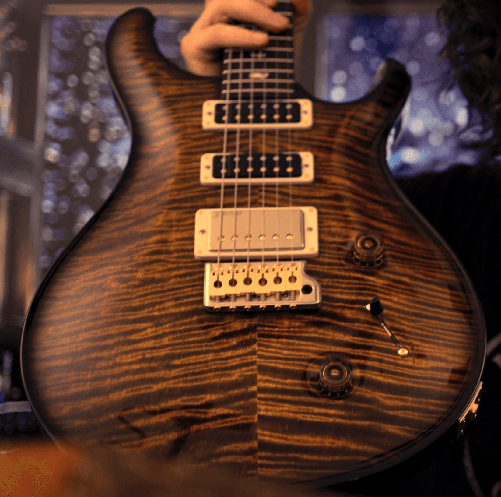 PRS Studio 22 10 Top Electric Guitar - Black Gold Wraparound Burst