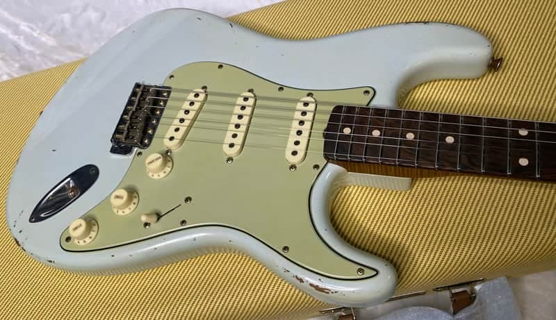 NEW! Fender '59 Stratocaster Custom Shop Relic Masterbuilt Todd Krause Brazilian - Sonic Blue - 7.35 lbs - Authorized Dealer - G06991