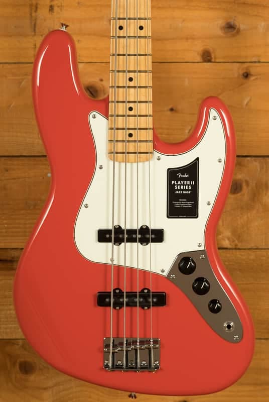 Fender Player II Jazz Bass - Maple - Coral Red