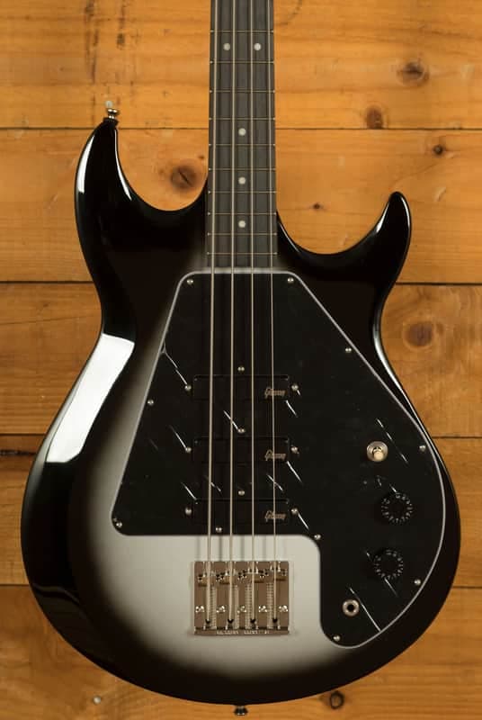 Epiphone Mike Dirnt Signature Grabber G-3 Bass - Ebony - Silverburst
