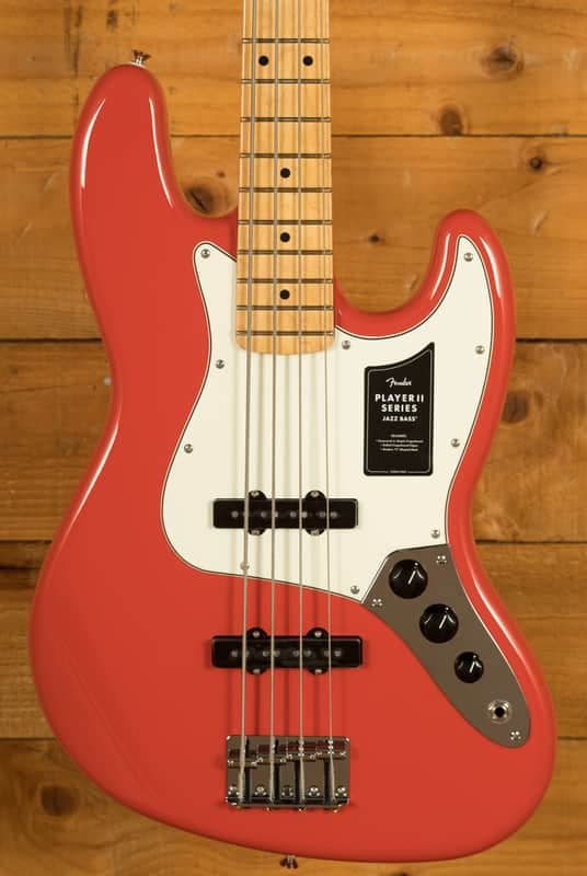 Fender Player II Jazz Bass - Maple - Coral Red