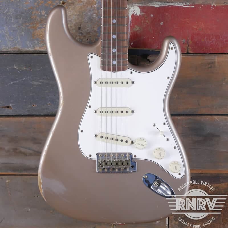 Fender Custom Shop '67 Reissue Stratocaster Journeyman Relic - 2022 - Aged Shoreline Gold