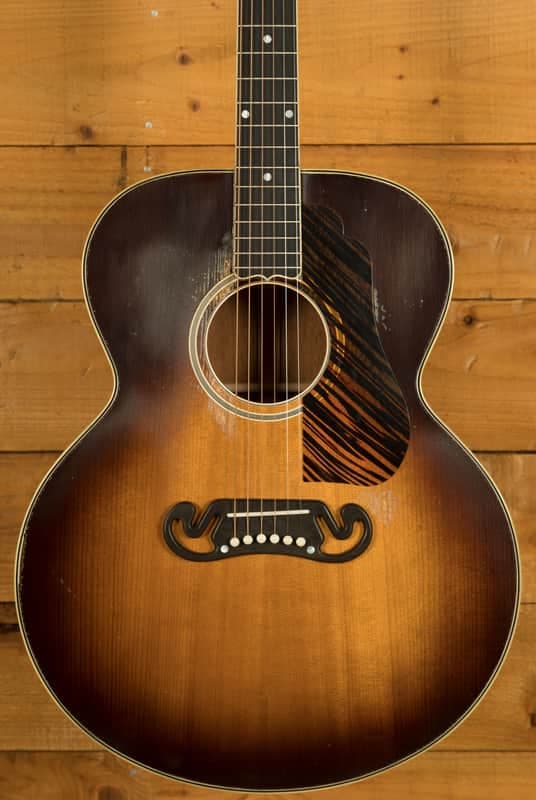 Gibson Custom Murphy Lab 1939 SJ-100 Reissue - Ebony - Heavy Aged Faded Vintage Sunburst