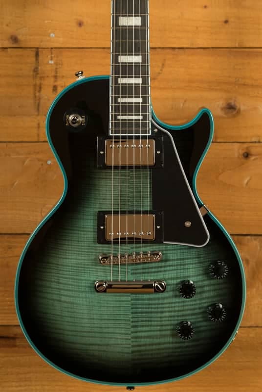 Epiphone Les Paul Custom Widow - Ebony - Indigo Burst