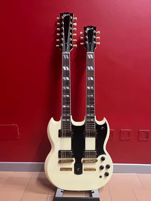 Gibson EDS-1275 Double Neck SG Alpine White OHSC year 1997 very rare