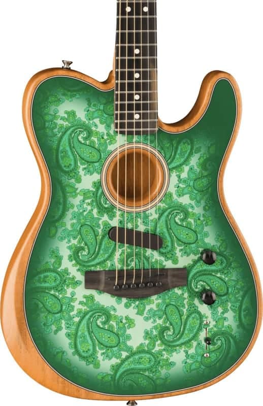 Fender Limited Edition American Acoustasonic® Telecaster® - Green Paisley(Pre-Order)