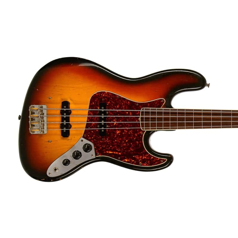 Fender Fretless Jazz Bass 3-Tone Sunburst (Pre-Owned, 1972, VG+) #350058