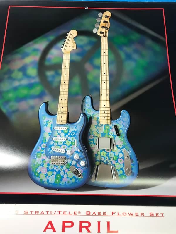 Fender Strat/Tele Bass Set 2001 - Blue Flower