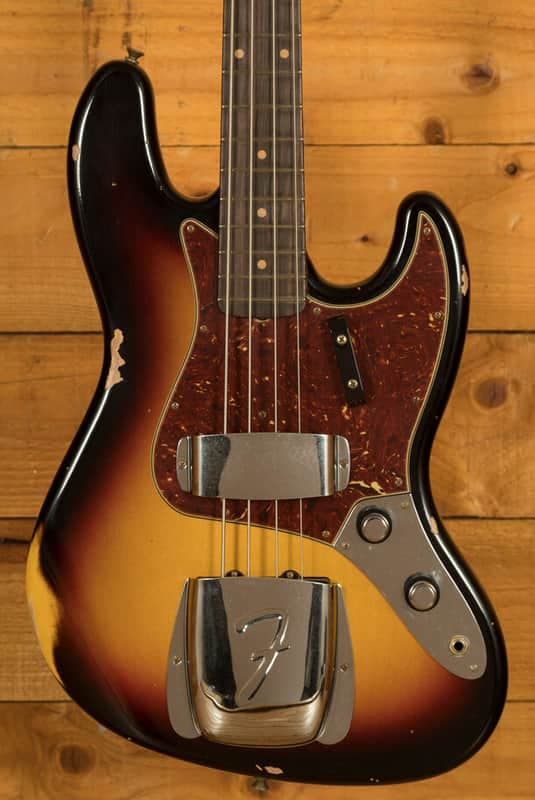 Fender Custom Shop Limited 60 Jazz Bass - Relic 3-Tone Sunburst