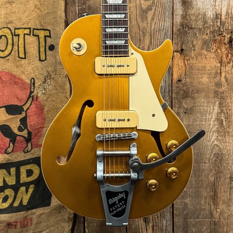 Gibson Memphis ES-Les Paul P-90 with Bigsby - Goldtop VOS