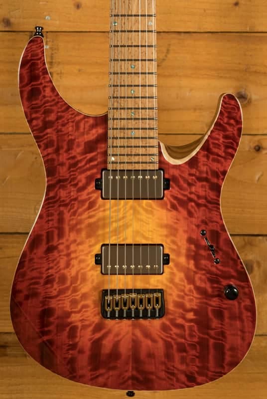 Mayones Aquila Elite S 7 B26.5 - Birdseye Maple - Lava Burst Gloss - 7-String