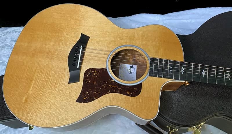 Taylor 214ce-K DLX Koa Grand Auditorium Acoustic-Electric Guitar Natural Finish - 4.8lbs - Authorized Dealer - G06225