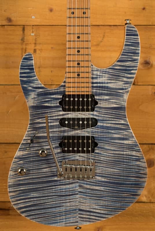 Suhr Modern Plus Trans Blue Denim/Slate Maple *Left-Handed*