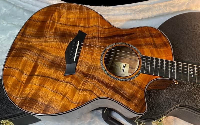 NEW! Taylor Custom 724ce Acoustic-Electric Guitar - Natural Gloss - AAAAA Hand Picked Koa - WOW! Authorized Dealer - G06694