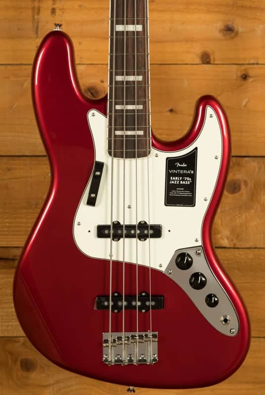 Fender Vintera III Early '70s Jazz Bass - Rosewood - Candy Apple Red