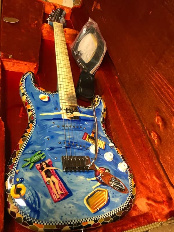 Fender Splash Strat 2003 - Hand-Painted by Pamelina H