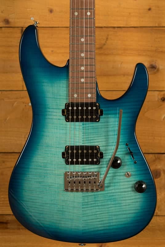 Ibanez AZ24S1F AZ Series Standard - Jatoba - Transparent Turquiose Burst