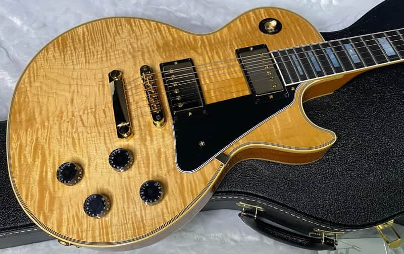 NEW! Gibson Dealer Select Custom Shop Les Paul Custom - Wild AAA Figured Flame Top - Antique Natural - Authorized Dealer - 8.7 lbs - G05981 (Copy)