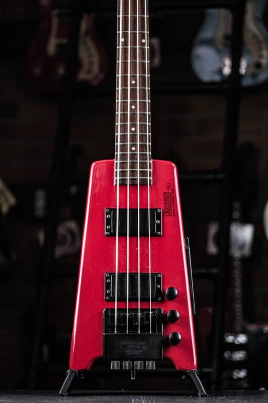 1986 Hohner B2 Headless Bass red