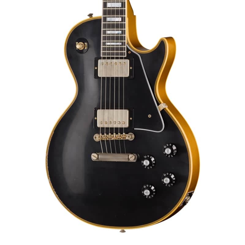 NEW! Gibson Custom 1968 Les Paul Custom Reissue Electric Guitar - Ebony/Gold, Light Aged - Authorized Dealer - Pre-ORDER