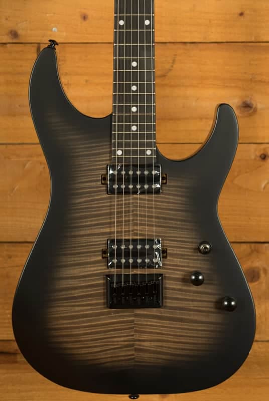 Schecter C-1 Standard Plus - Ebony - Ember Burst
