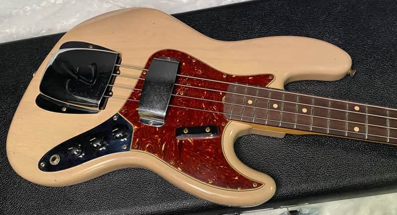NEW! Fender Custom Shop 64 Jazz Bass Relic - Dirty White Blonde Finish - 9.5 lbs - Authorized Dealer - G07540